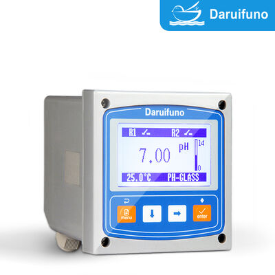 وحدة تحكم الأس الهيدروجيني ORP مع مرحلين SPST 3A 250V AC إنذار مرتفع ومنخفض تحكم في الجرعات IP66 لوحة تركيب محلل الأس الهيدروجيني ORP